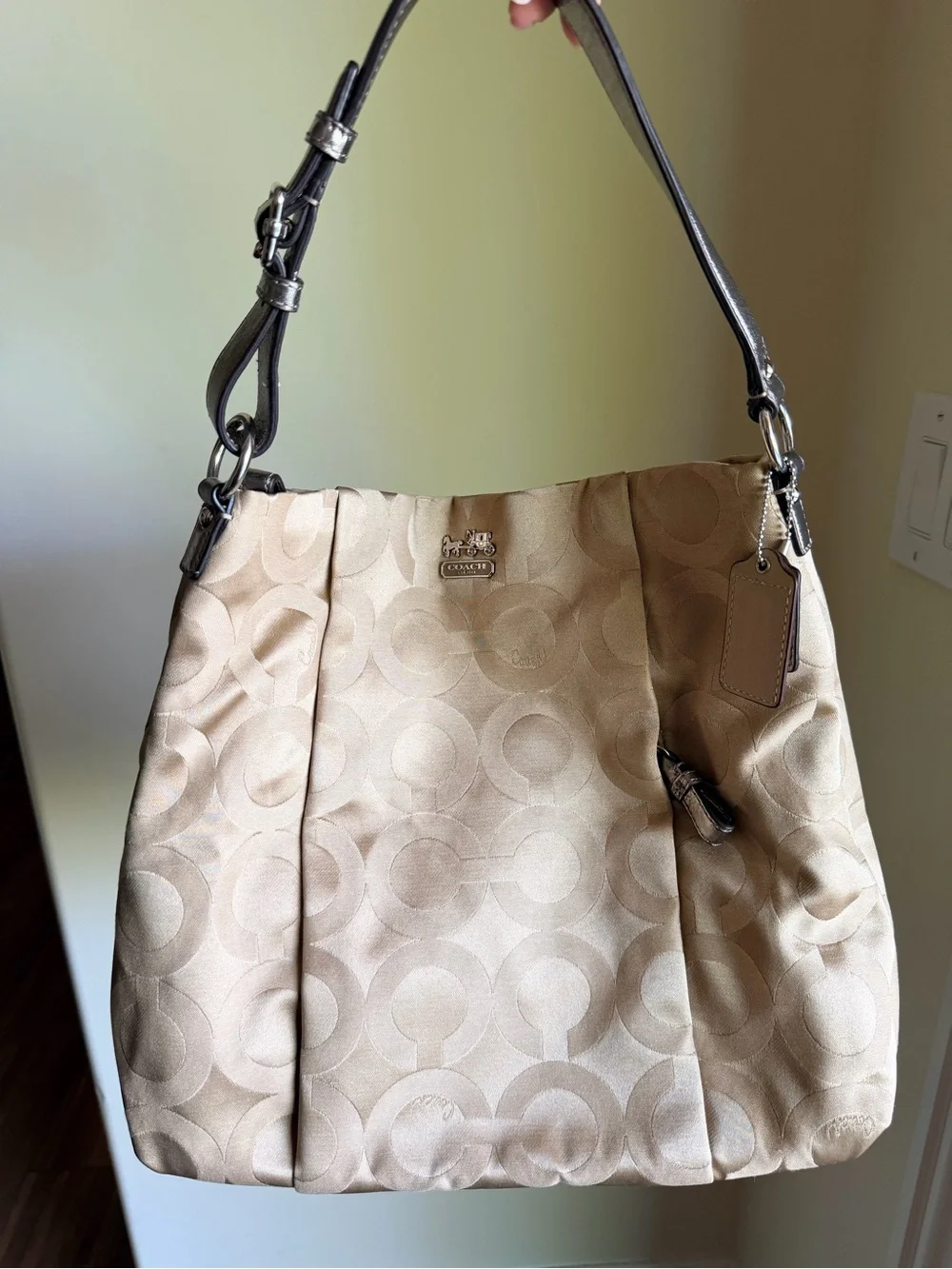 Coach Madison Op Art Sateen Isabelle shoulder/crossbody Bag vintage